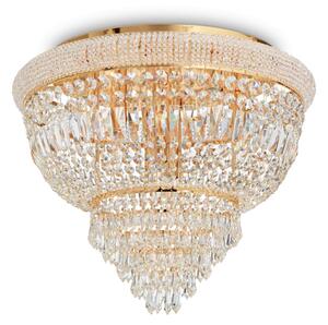 DUBAI klasszikus kristály mennyezeti lámpa, arany, 52 cm