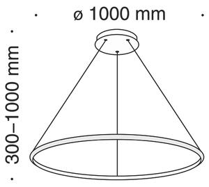 NOLA modern LED csillár, fehér 3800 lm, d:100 cm