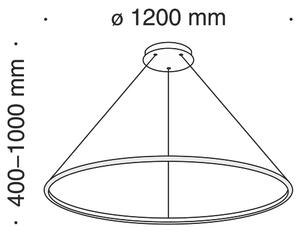 NOLA modern LED csillár, fehér 4200 lm, d:120 cm