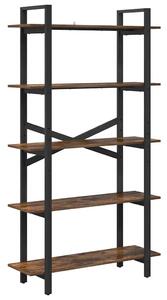 VidaXL Könyvespolc Füstölt tölgy 100 x 33,5 x 178 cm Faanyag