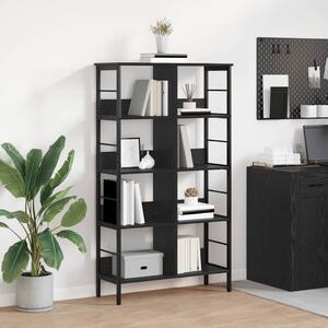 VidaXL Könyvespolc Fekete tölgy 82 x 32 x 144,5 cm Faanyag