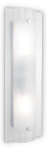 TUDOR Modern fali lámpa, átlátszó, opálos fehér, kettes