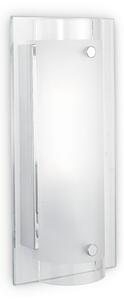 TUDOR Modern fali lámpa, átlátszó, opálos fehér, egyes