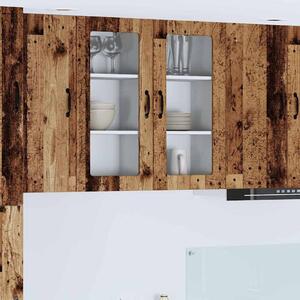 VidaXL Konyhaszekrény polcokkal 2 pcs Öreg fa 40 x 31 x 80 cm Faanyag