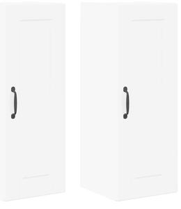 VidaXL Fali Szekrény PORTO 2 pcs Magas Fényű Fehér 30 x 31 x 80 cm