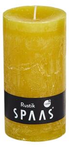 Oszlopos gyertya SPAAS RUSTIK 13 cm sárga