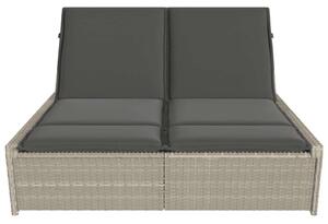 VidaXL Dupla Napozóágy - Polyrattan - 200cm