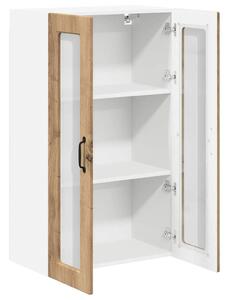 VidaXL Fali üveges szekrény PORTO Artisan tölgy 60 x 31 x 100 cm