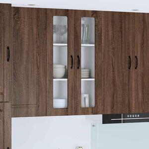 VidaXL Fali üveges szekrény PORTO Barna Tölgy 60 x 31 x 100 cm Faanyag