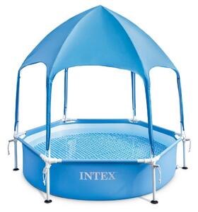Intex Kerek medence fémkerettel és napellenzővel Canopy Metal Frame 28290NP, D183xH38 cm (szűrőszivattyút nem tartalmaz)