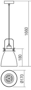 ARNE modern függő lámpa, matt fehér, 26 cm átmérő