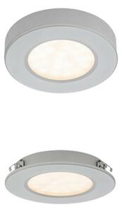MT modern LED sűlyesztett lámpa ezüst opál ernyővel/búrával,3W semleges fehér fényű 4000K