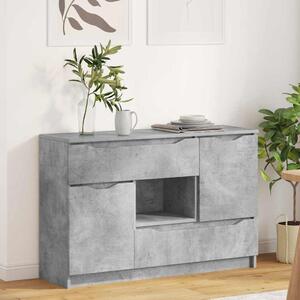 VidaXL Széf fiókkal Beton Szürke 100 x 30 x 65,6 Faanyag