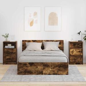 VidaXL Éjjeliszekrények 2 pcs Füstölt tölgy 40 x 30 x 467 cm Faanyag