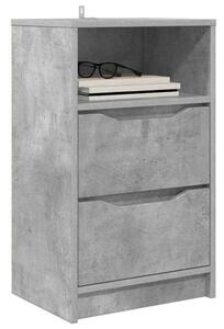 VidaXL Éjjeliszekrények 2 pcs Beton Szürke 40 x 30 x 467 cm Faanyag