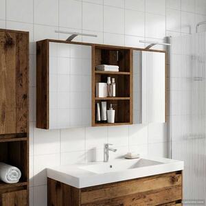 Fürdőszobai Szekrény Szett 3 pcs 126 x 16 x 62.5 cm Faanyag