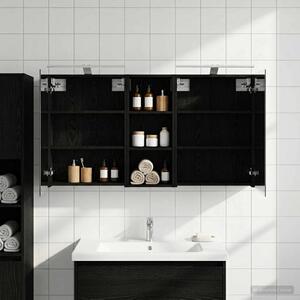 Fürdőszobai Szekrény Szett 3 pcs 130 x 14,5 x 70 cm Faanyag