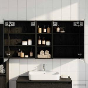 Fürdőszobai Szekrény Szett 3 pcs 130 x 14,5 x 70 cm Faanyag