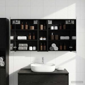 Fürdőszobai Szekrény Szett 3 pcs 120 x 14,5 x 70 cm Faanyag