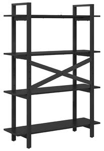 VidaXL Könyvespolc Fekete tölgy 100 x 33,5 x 140 cm Faanyag