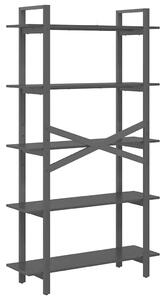 VidaXL Könyvespolc Fekete tölgy 100 x 33,5 x 178 cm Faanyag