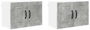 VidaXL Fali Szekrény PORTO 2 pcs Beton Szürke 60 x 31 x 40 cm Faanyag