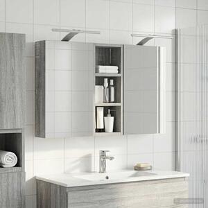 Fürdőszobai Szekrény Szett 3 pcs 80 x 10,5 x 50 cm Faanyag