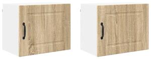 VidaXL Fali Szekrény PORTO 2 pcs Sonoma tölgy 50 x 31 x 40 cm Faanyag