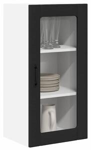 VidaXL Konyhaszekrény polcokkal 2 pcs Fekete 40 x 31 x 80 cm Faanyag