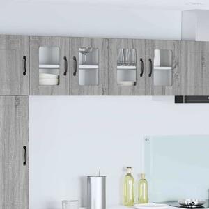 VidaXL Fali üveges szekrény PORTO 2 pcs Szürke Sonoma 60 x 31 x 40 cm