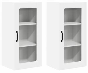 VidaXL Konyhaszekrény polcokkal 2 pcs Fehér 40 x 31 x 80 cm Faanyag
