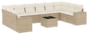 VidaXL Polyrattan Kerti Ülőgarnitúra - 11 részes - Bézs