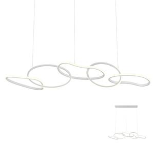 BIAS modern LED csillár, matt fehér, ötös