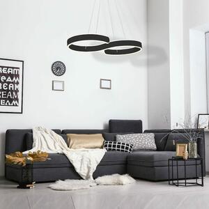 INFINITY modern LED függőlámpa matt fekete színű