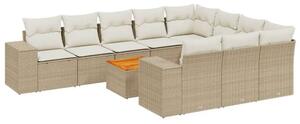 VidaXL Polyrattan Kerti Ülőgarnitúra - 11 részes - Bézs