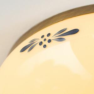LANDHAUS mennyezeti lámpa, patina-sárga, kék,D:28 cm