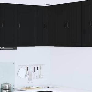 VidaXL Konyhaszekrény polcokkal ajtóval Fekete 57 x 57 x 80 cm Faanyag