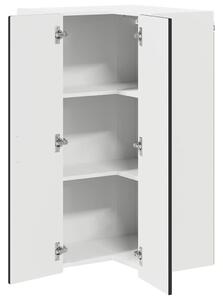 VidaXL Konyhaszekrény polcokkal Fekete 57 x 57 x 100 cm Faanyag
