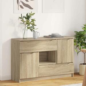 VidaXL Széf fiókkal Sonoma tölgy 100 x 30 x 65,6 Faanyag