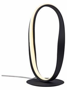 NUBO LED asztali lámpa, matt fekete, opál, 18cm