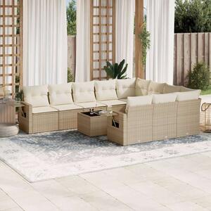 VidaXL Polyrattan Kerti Ülőgarnitúra - 11 részes - Bézs