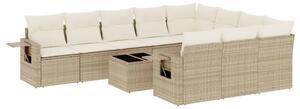 VidaXL Polyrattan Kerti Ülőgarnitúra - 11 részes - Bézs