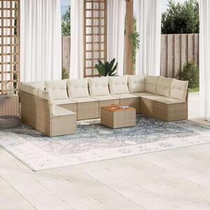 VidaXL Polyrattan Kerti Ülőgarnitúra - 11 részes - Bézs