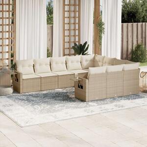 VidaXL Polyrattan Kerti Ülőgarnitúra - 10 részes - Bézs