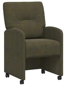 VidaXL Étkező Székek 2 pcs Katonai zöld 57 x 67 x 95 cm Műbőr velúr