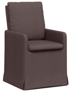 VidaXL Étkező Székek 2 pcs sötétbarna 57 x 67 x 98 cm szövet