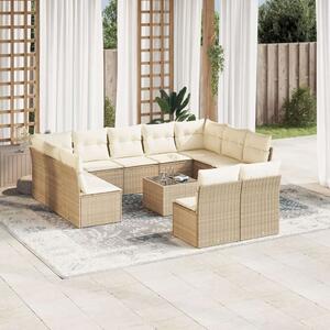 VidaXL Polyrattan Kerti Ülőgarnitúra - 12 részes - Bézs