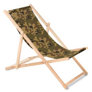 GreenBlue Napozóágy - Bükkfa - Camo Zöld