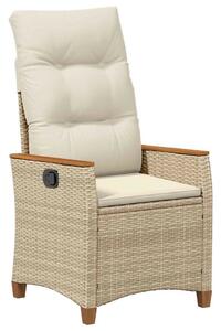 Fekvő Kerti Szék 64 x 57,5 x 112 cm, polirattan, Beige és krém