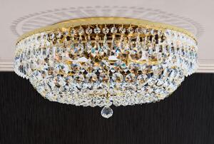 SHERATON kristály mennyezeti lámpa, arany, ?45 cm